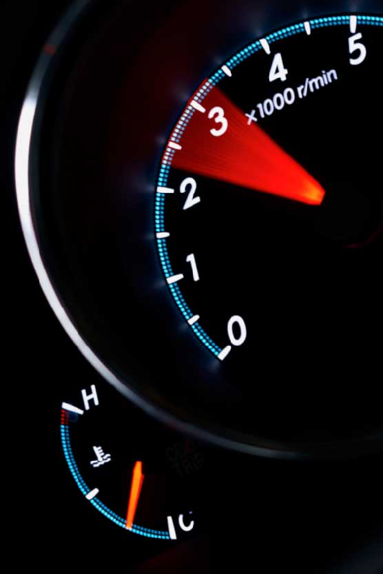 speedometer of a car