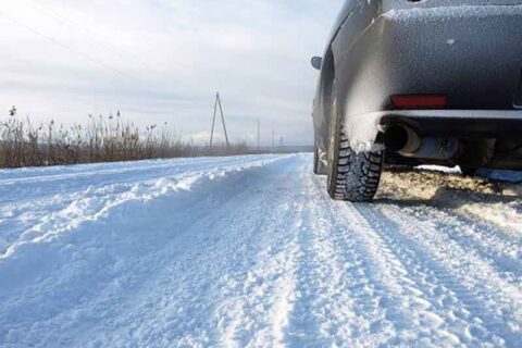 Winter driving car