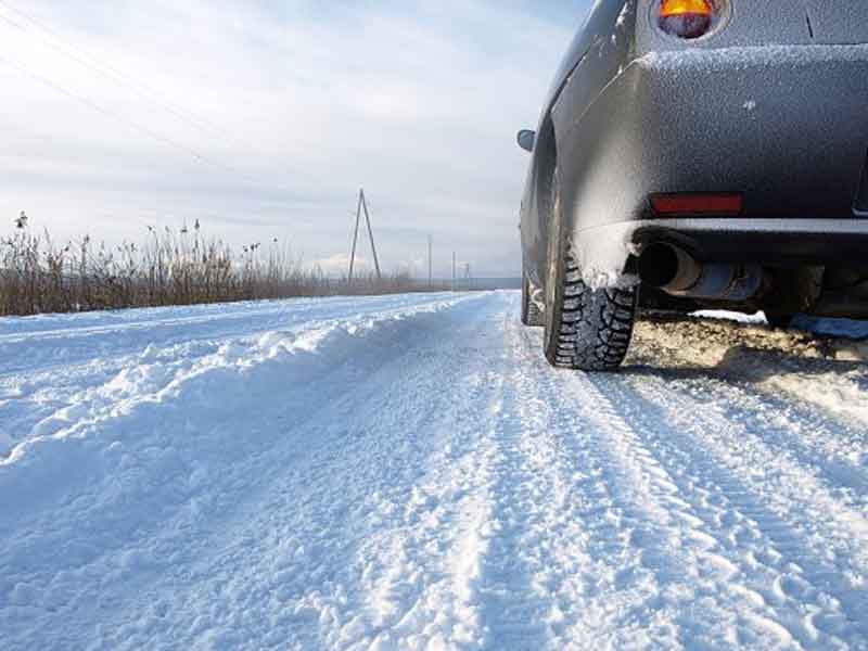 Winter driving car